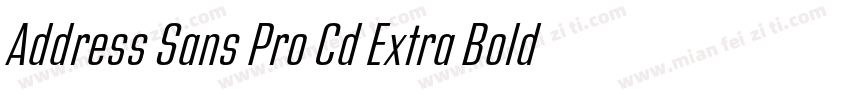 Address Sans Pro Cd Extra Bold It字体转换